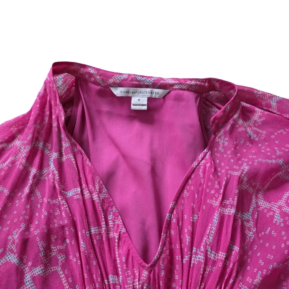 Diane von Furstenberg "Fleurette" Kaftan Silk Dress, Size 0 - Picture 5 of 8